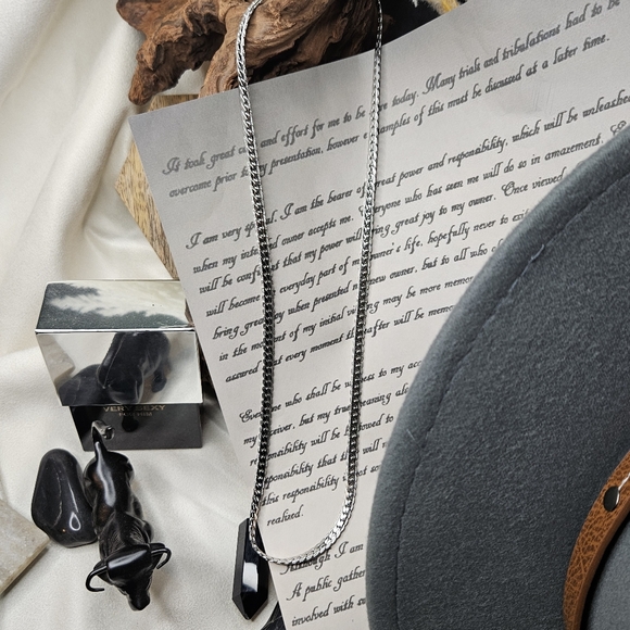 Silver Scalloped Herringbone Chain - Picture 3 of 10